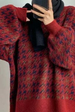 Coquette Aesthetic Star Gazer Chic Lantern Knitted Pullover