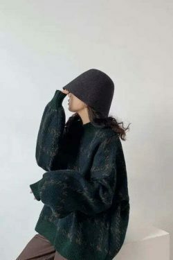 Coquette Aesthetic Star Gazer Chic Lantern Knitted Pullover