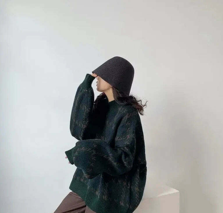 Coquette Aesthetic Star Gazer Chic Lantern Knitted Pullover Coquette Aesthetic Star Gazer Chic Lantern Knitted Pullover