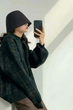 Coquette Aesthetic Star Gazer Chic Lantern Knitted Pullover