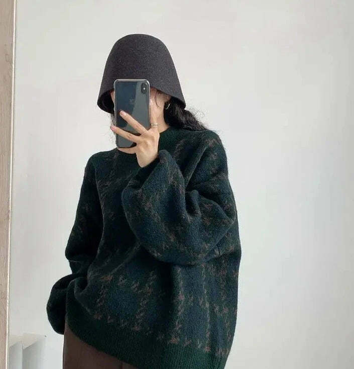 Coquette Aesthetic Star Gazer Chic Lantern Knitted Pullover Coquette Aesthetic Star Gazer Chic Lantern Knitted Pullover