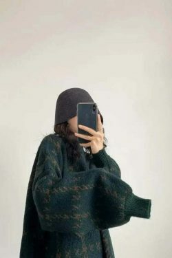 Coquette Aesthetic Star Gazer Chic Lantern Knitted Pullover