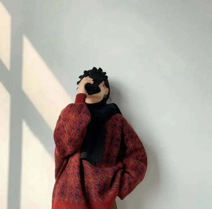 Coquette Aesthetic Star Gazer Chic Lantern Knitted Pullover Coquette Aesthetic Star Gazer Chic Lantern Knitted Pullover