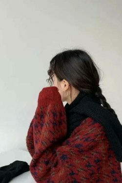 Coquette Aesthetic Star Gazer Chic Lantern Knitted Pullover