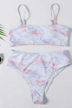 Coquette Aesthetic String Bikini Set with Cute Print - Y2K Fashion Women's Swimwear