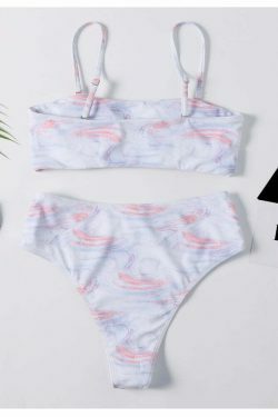 Coquette Aesthetic String Bikini Set with Cute Print - Y2K Fashion Women's Swimwear