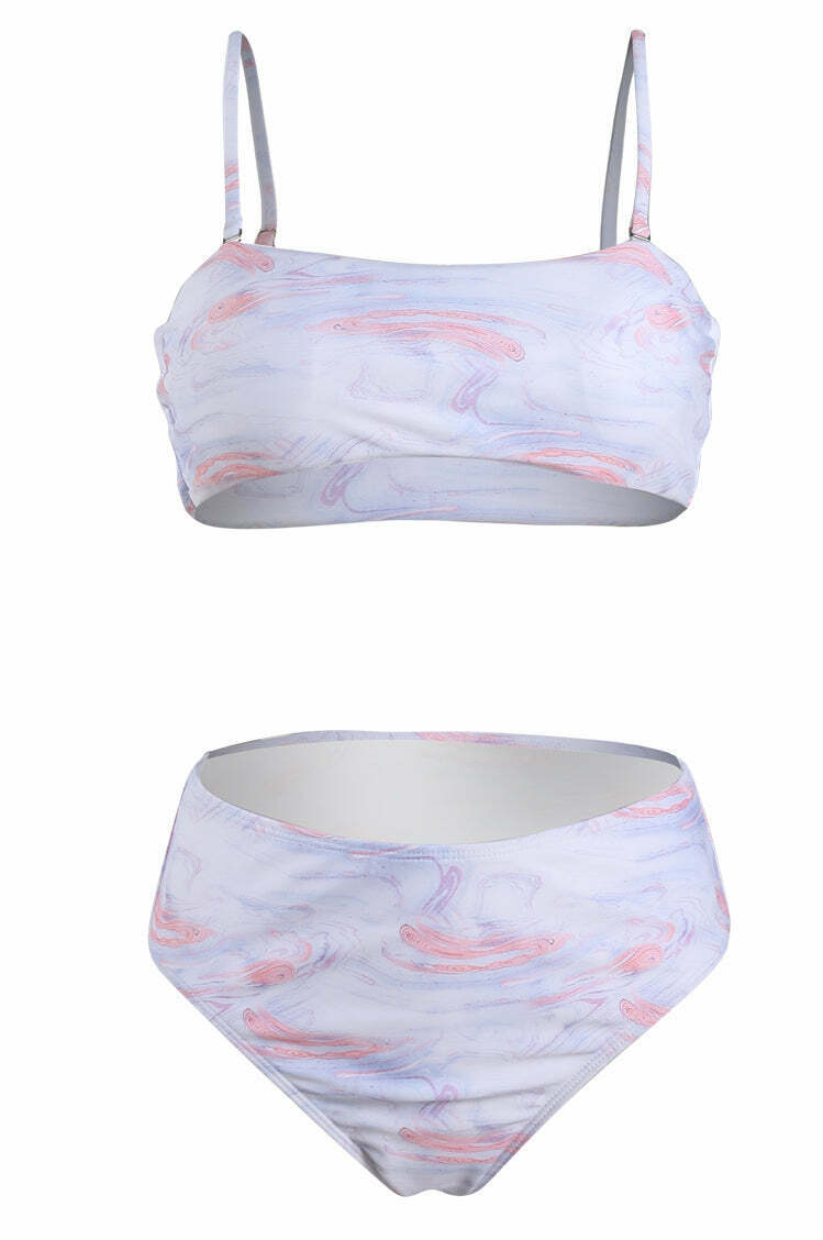 Coquette Aesthetic String Bikini Set with Cute Print - Y2K Fashion Women's Swimwear