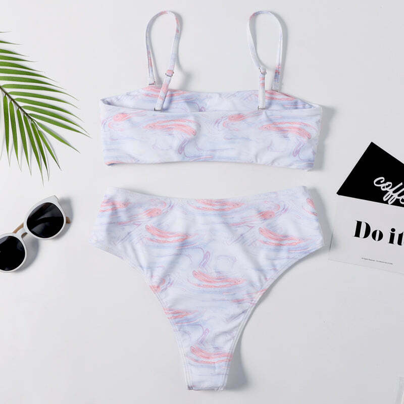 Coquette Aesthetic String Bikini Set with Cute Print - Y2K Fashion Women's Swimwear