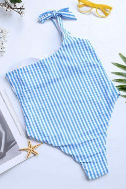 Coquette Aesthetic Stripe String Bowknot Bikini One Piece Swimsuit