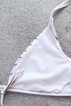 Coquette Aesthetic Striped Bikini Set - Y2K Fashion Swimwear for Women