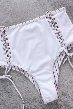 Coquette Aesthetic Striped Bikini Set - Y2K Fashion Swimwear for Women