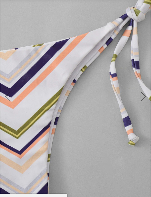 Coquette Aesthetic Striped Cami Tied String Bikini Coquette Aesthetic Striped Cami Tied String Bikini