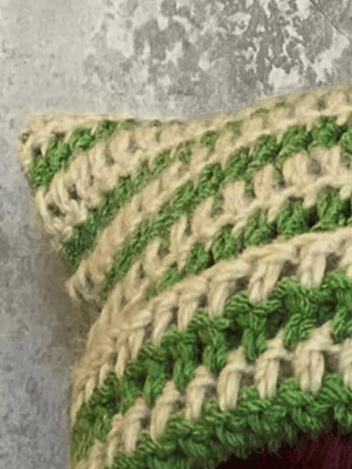 Coquette Aesthetic Striped Knit Hat with Handmade Horn Detail Coquette Aesthetic Striped Knit Hat with Handmade Horn Detail