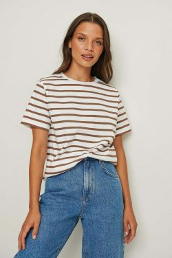 Coquette Aesthetic Striped Loose T-Shirt for Y2K Fashion Enthusiasts