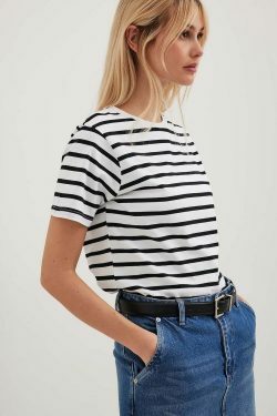 Coquette Aesthetic Striped Loose T-Shirt for Y2K Fashion Enthusiasts