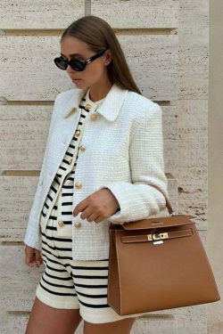 Coquette Aesthetic Striped Shorts Set - Y2K Fashion Outfit