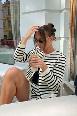 Coquette Aesthetic Striped Shorts Set - Y2K Fashion Outfit