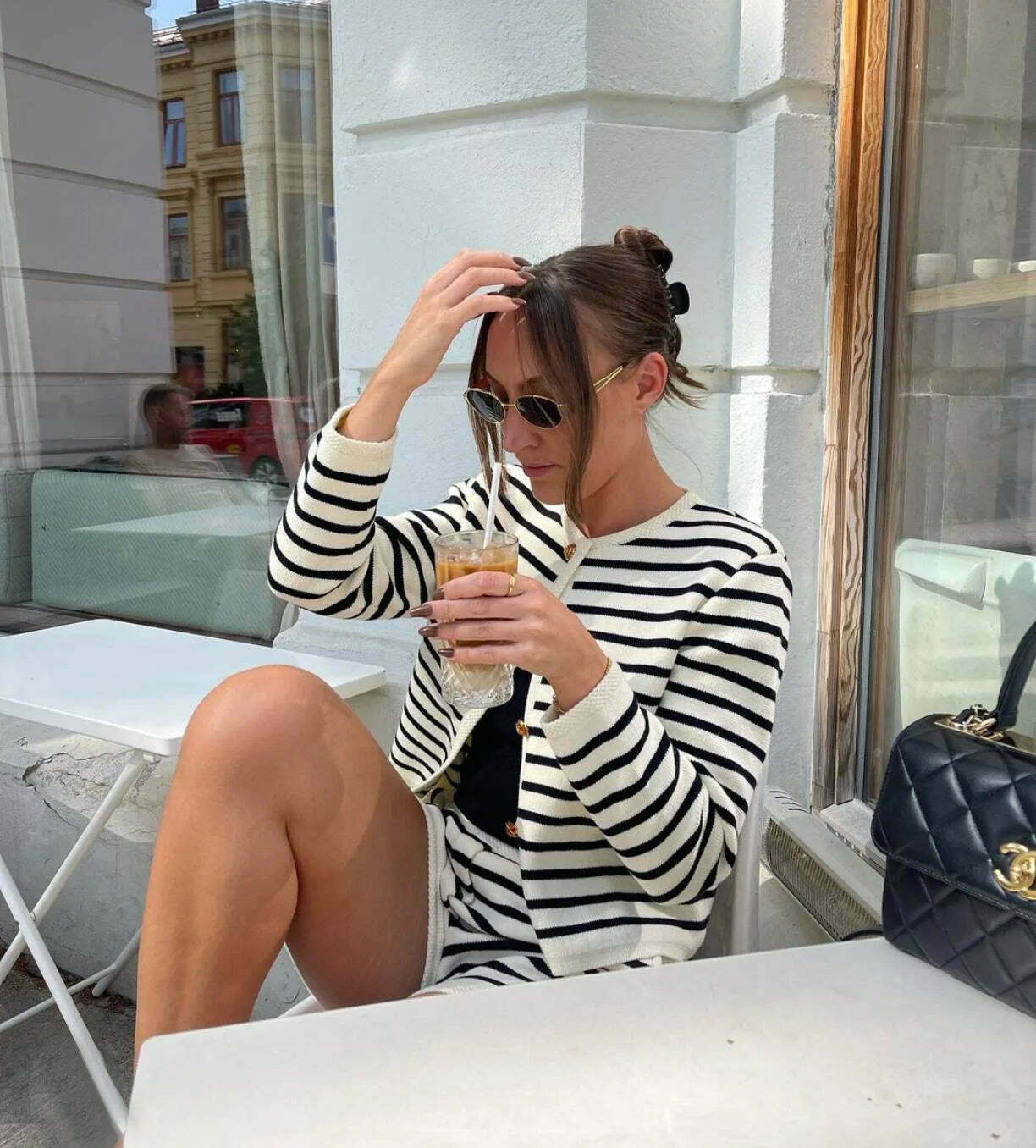 Coquette Aesthetic Striped Shorts Set - Y2K Fashion Outfit Coquette Aesthetic Striped Shorts Set - Y2K Fashion Outfit