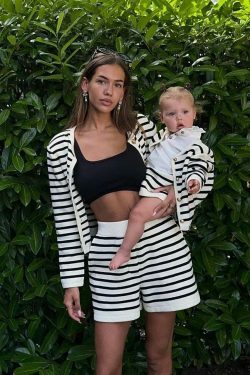 Coquette Aesthetic Striped Shorts Set - Y2K Fashion Outfit