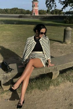 Coquette Aesthetic Striped Shorts Set - Y2K Fashion Outfit