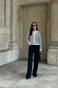 Coquette Aesthetic Striped Shorts Set - Y2K Fashion Outfit