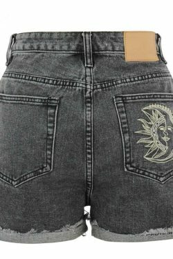 Coquette Aesthetic Sun & Moon Grunge Shorts