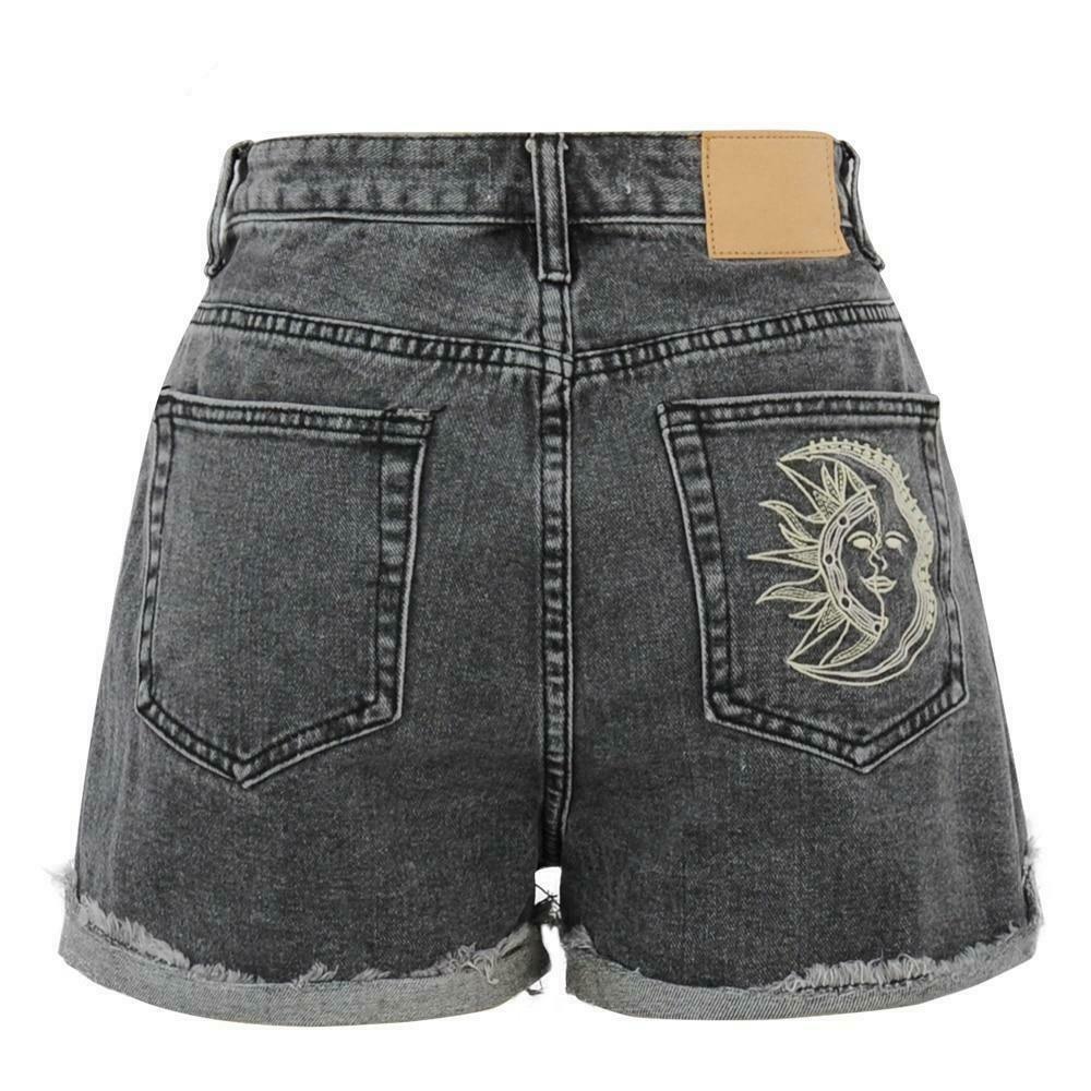 Coquette Aesthetic Sun & Moon Grunge Shorts Coquette Aesthetic Sun & Moon Grunge Shorts