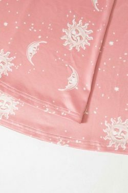 Coquette Aesthetic Sun Moon Print High Waist Flare Leg Pants