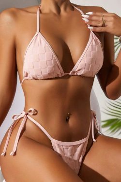Coquette Aesthetic Suspender Swimsuit Bikini - Y2K Fashion Statement