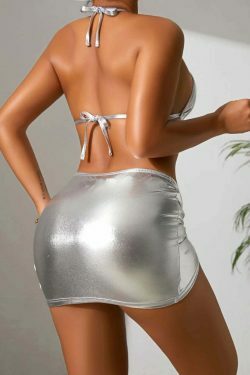 Coquette Aesthetic Suspender Swimsuit Set - Y2K Fashion Bikini with a Flair