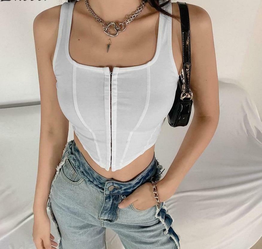 Coquette Aesthetic Sydney Corset Top - Y2K Fashion Grunge Style Cute Tops Pastel