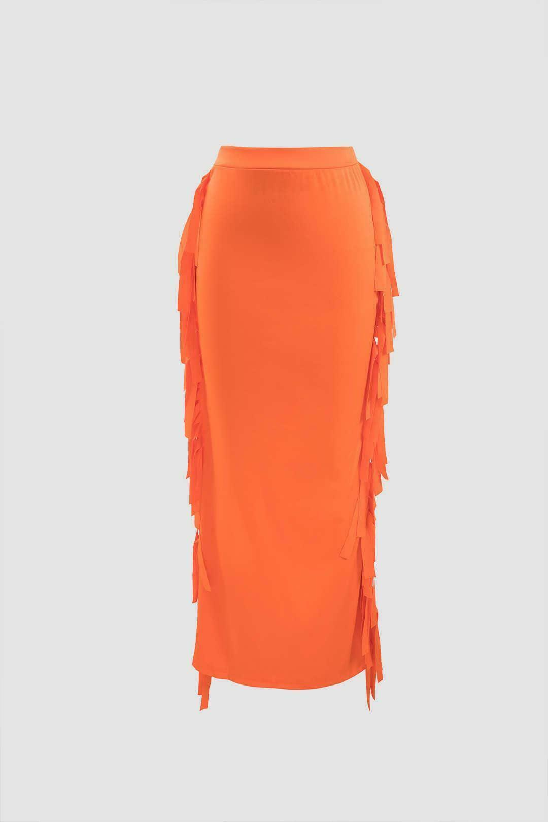 Coquette Aesthetic Tank Top & Ruffle Midi Skirt Set - Y2K Fashion Outfit