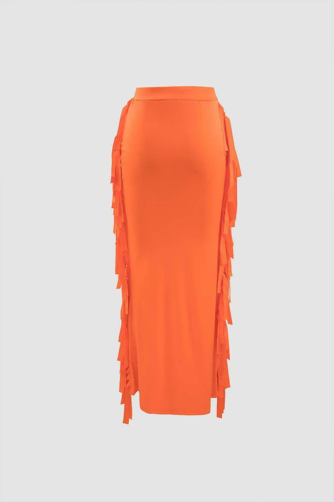 Coquette Aesthetic Tank Top & Ruffle Midi Skirt Set - Y2K Fashion Outfit