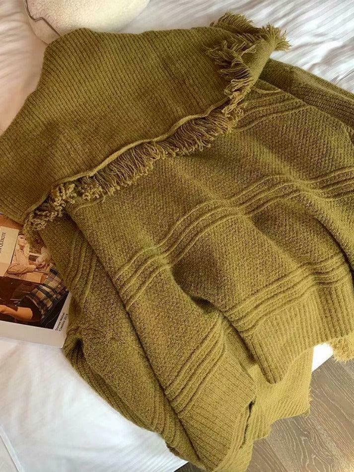 Coquette Aesthetic Tassel Trim Cardigan with Big Lapel - Y2K Fashion Statement Coquette Aesthetic Tassel Trim Cardigan with Big Lapel - Y2K Fashion Statement