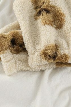 Coquette Aesthetic Teddy-Beddy Plush Zipper Hoodie