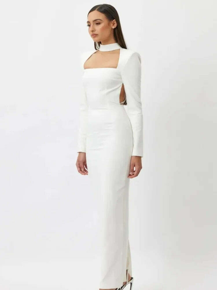 Coquette Aesthetic Temptation Twirl Chain-Split Dress - Y2K Fashion Statement for Women Coquette Aesthetic Temptation Twirl Chain-Split Dress - Y2K Fashion Statement for Women