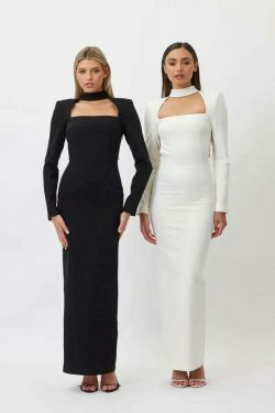 Coquette Aesthetic Temptation Twirl Chain-Split Dress - Y2K Fashion Statement for Women