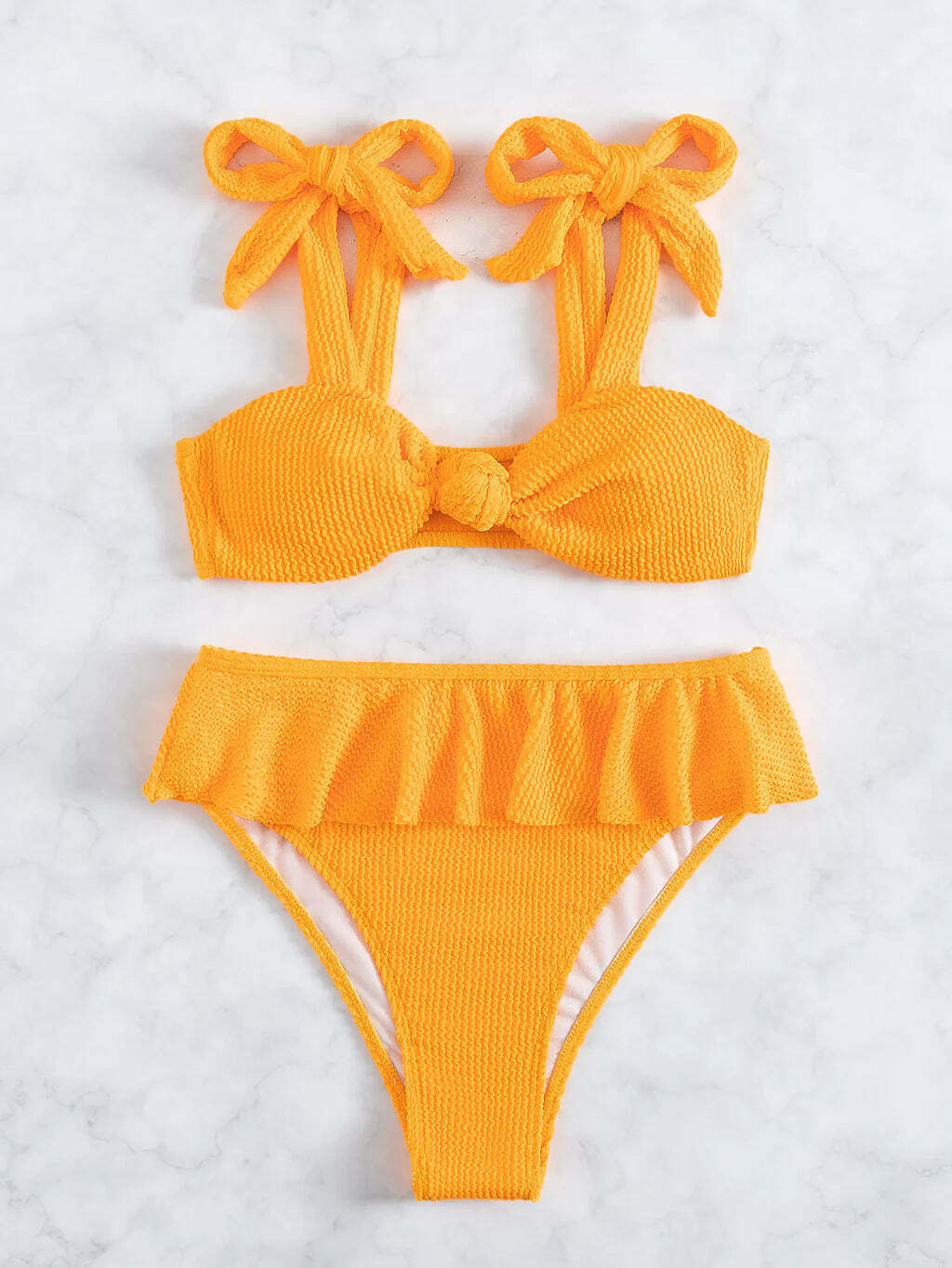 Coquette Aesthetic Tether Bow High Waist Beach Bikini - Y2K Fashion for Women Coquette Aesthetic Tether Bow High Waist Beach Bikini - Y2K Fashion for Women