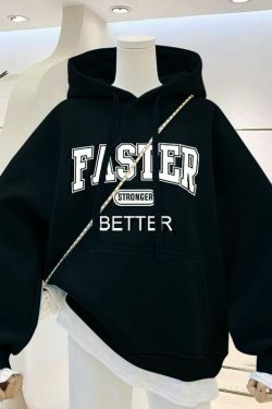 Coquette Aesthetic Thickened Letter Hoodie - Y2K Fashion Women's Clothing