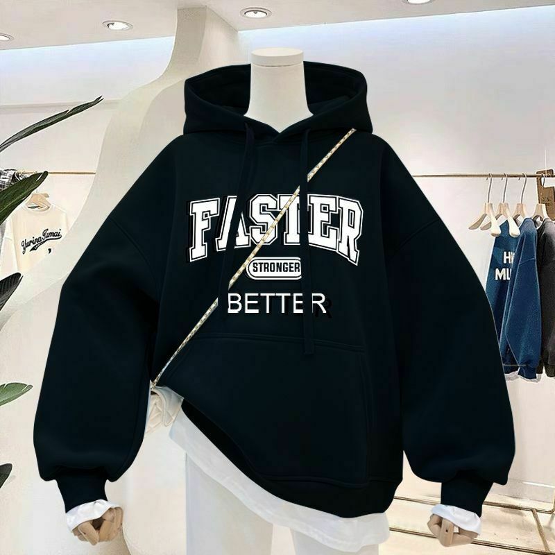 Coquette Aesthetic Thickened Letter Hoodie - Y2K Fashion Women's Clothing Coquette Aesthetic Thickened Letter Hoodie - Y2K Fashion Women's Clothing