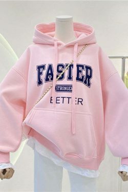 Coquette Aesthetic Thickened Letter Hoodie - Y2K Fashion Women's Clothing