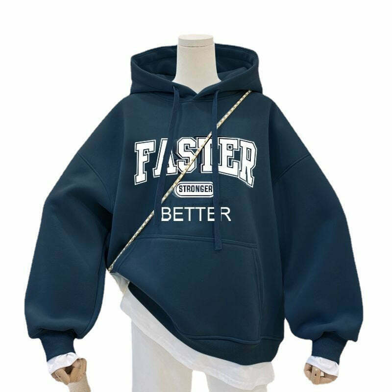 Coquette Aesthetic Thickened Letter Hoodie - Y2K Fashion Women's Clothing Coquette Aesthetic Thickened Letter Hoodie - Y2K Fashion Women's Clothing