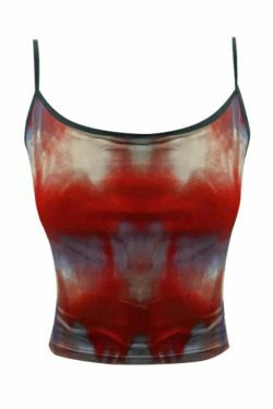 Coquette Aesthetic Tie-Dye Whirl Cami - Y2K Fashion Top