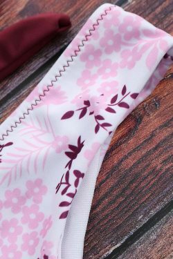 Coquette Aesthetic Tiny Floral Halter Wrap Bikini Set