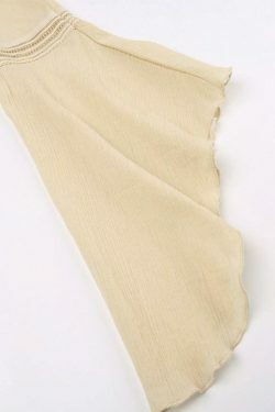 Coquette Aesthetic Tribal Cutout V-Neck Flared Sleeve Blouse - Y2K Fashion Statement