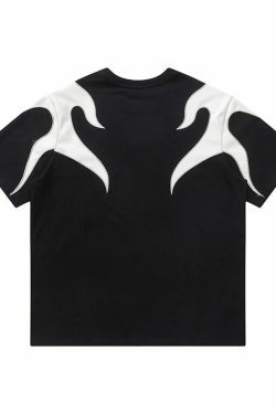Coquette Aesthetic Tribal Spliced T-Shirt for Y2K Fashion Enthusiasts