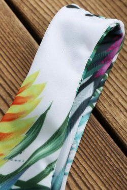 Coquette Aesthetic Tropical Palm Print Thong Bikini Set