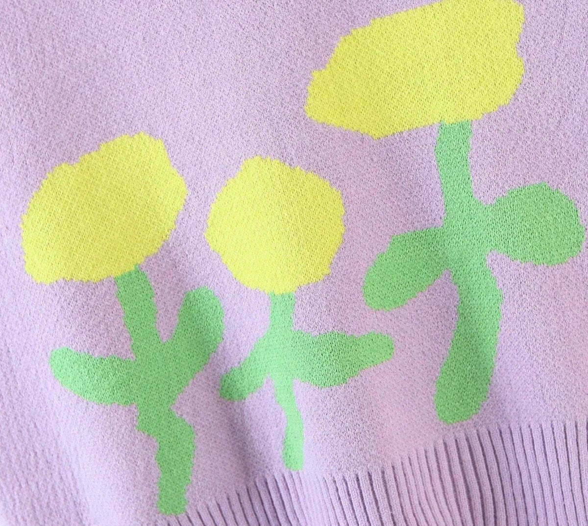 Coquette Aesthetic Tulip Knit Vest - Y2K Fashion Women's Clothing for Grunge and Pastel Goth Style Coquette Aesthetic Tulip Knit Vest - Y2K Fashion Women's Clothing for Grunge and Pastel Goth Style