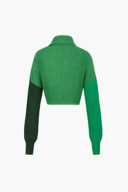 Coquette Aesthetic Turtleneck Crop Sweater: Y2K Fashion with Grunge & Pastel Goth Vibes