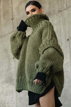 Coquette Aesthetic Turtleneck Knitted Pullover for Y2K Fashionistas